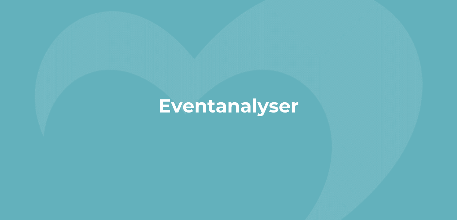 Grafik med teksten Eventanalyser på blå baggrund.