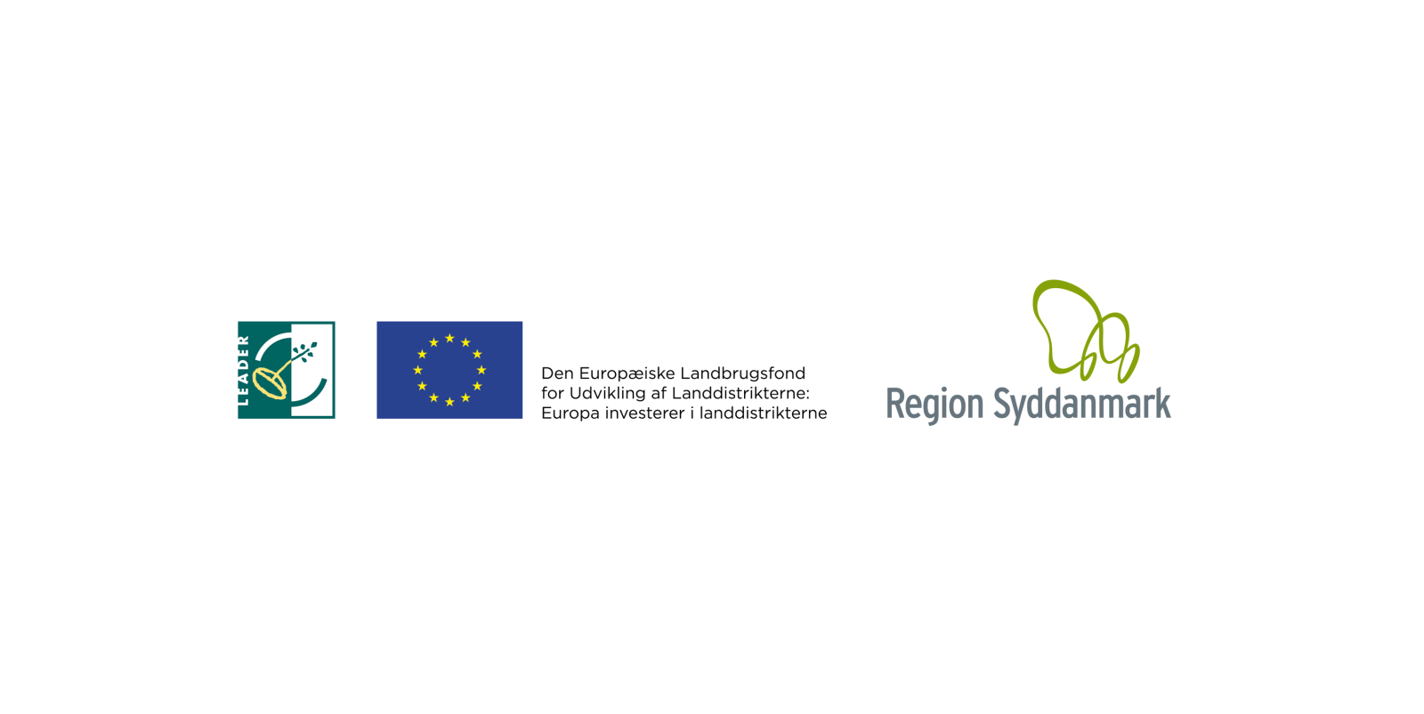 Billede af Logoer fra LAG, Den Europæiske Landbrugsfond og Region Syddanmark.