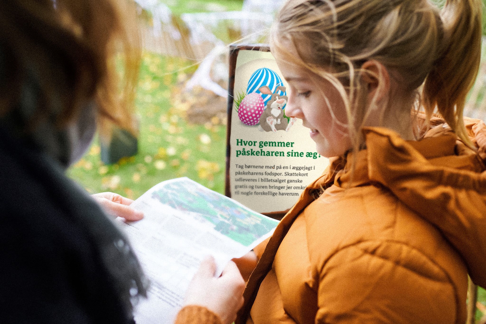 To børn på Egeskov går i gang med påskeharens æggejagt