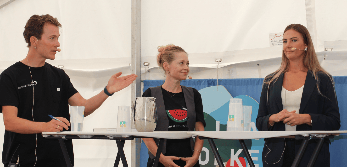 Paneldeltagere ved talk om social bæredygtighed